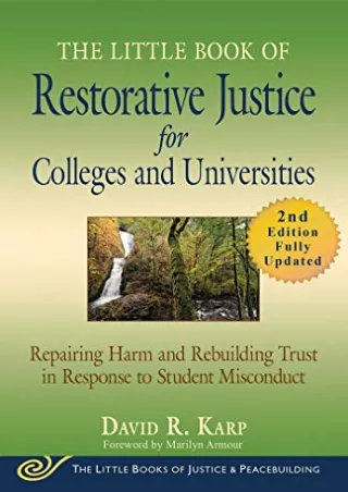 PDF/READ The Little Book of Restorative Justice for Colleges and Universities, Second