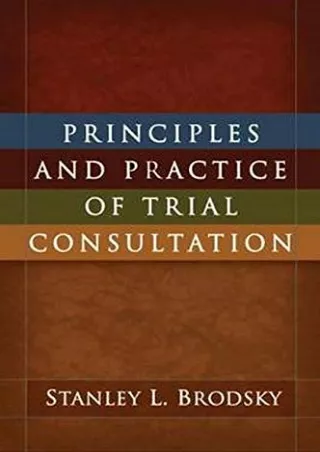 $PDF$/READ/DOWNLOAD Principles and Practice of Trial Consultation