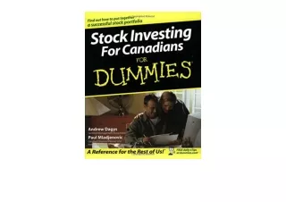 Ebook download Stock Investing For Canadians For Dummies for android