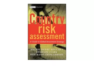 Kindle online PDF Country Risk Assessment A Guide to Global Investment Strategy