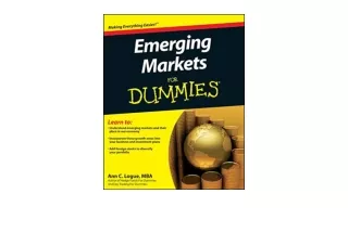 Download PDF Emerging Markets For Dummies for android