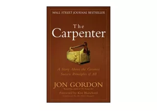 Download The Carpenter A Story About the Greatest Success Strategies of All Jon