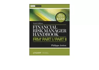 Ebook download Financial Risk Manager Handbook Test Bank FRM Part I Part II for
