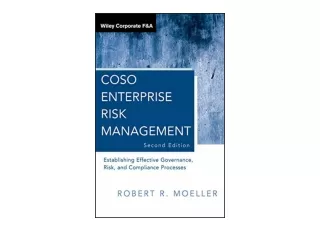 Kindle online PDF COSO Enterprise Risk Management Establishing Effective Governa