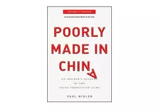 Download Poorly Made in China An Insider s Account of the China Production Game
