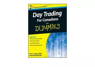 Download Day Trading For Canadians For Dummies for ipad