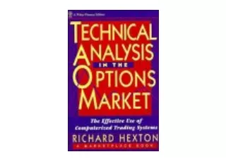 Kindle online PDF Technical Analysis in the Options Market The Effective Use of
