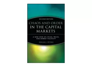 Download PDF Chaos and Order in the Capital Markets A New View of Cycles Prices