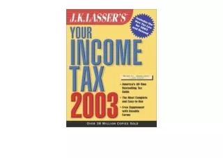 Download J K Lasser s Your Income Tax 2003 free acces