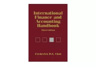 PDF read online International Finance and Accounting Handbook 3rd Edition free a