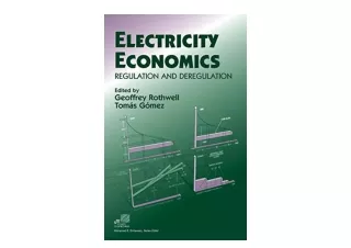 PDF read online Electricity Economics Regulation and Deregulation free acces