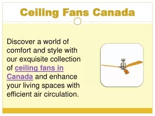 Ceiling Fans Canada