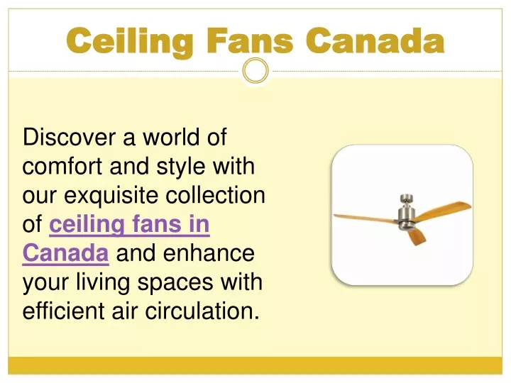 ceiling fans canada
