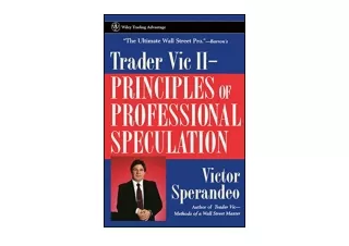 Download Trader Vic II Principles of Professional Speculation free acces