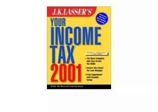 Kindle online PDF J K Lasser s Your Income Tax 2001 for ipad