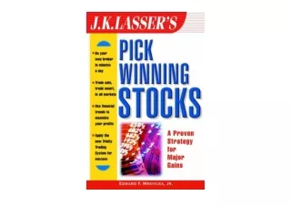 Download J K Lasser s Pick Winning Stocks free acces