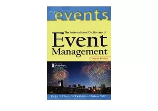 Kindle online PDF The International Dictionary of Event Management for android