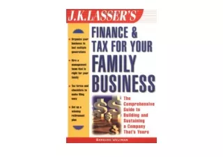 Download PDF Family Business J K Lasser  for ipad