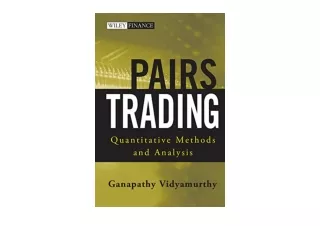 Download Pairs Trading Quantitative Methods and Analysis unlimited