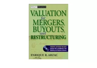 Ebook download Valuation for Mergers Buyouts and Restructuring Wiley Finance  fo