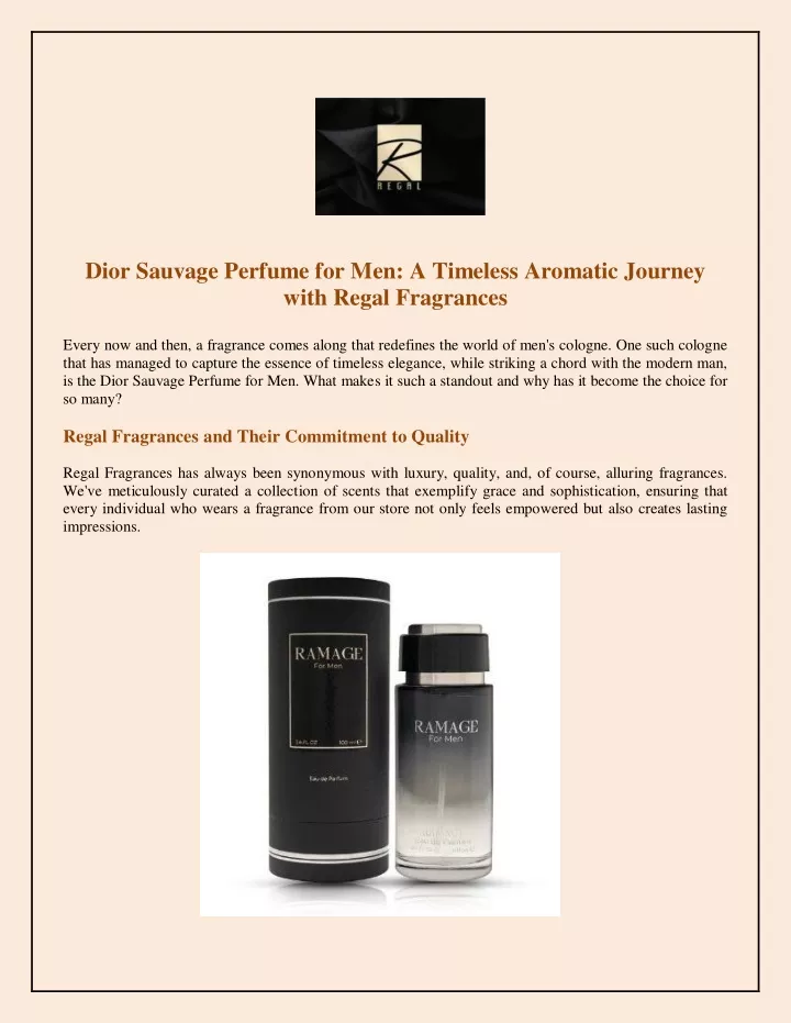 dior sauvage perfume for men a timeless aromatic