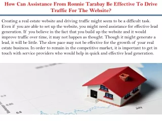 how can assistance from ronnie tarabay