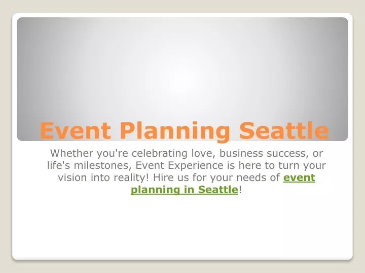 event planning seattle