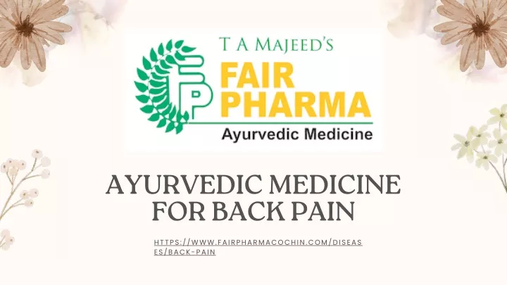 ayurvedic medicine for back pain https