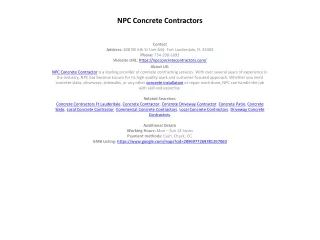 NPC Concrete Contractors