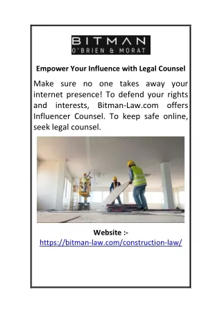 Master Your Influence: Expert Legal Counsel