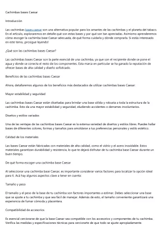 Cachimbas bases Caesar