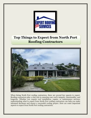 Top Things to Expect from North Port Roofing Contractors