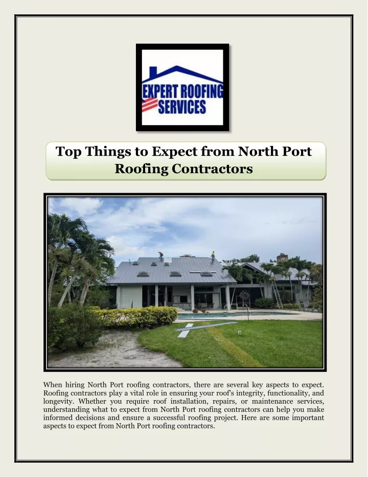 top things to expect from north port roofing