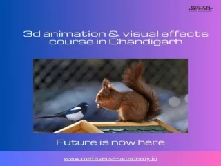 3d Animation & visual effects course in Chandigarh
