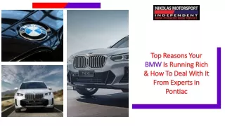 Top Reasons Your BMW Is Running Rich & How To Deal With It From Experts in Pontiac