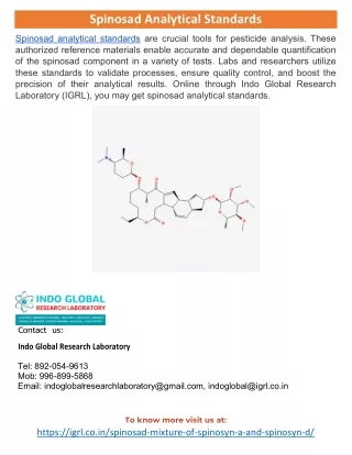 Spinosad Analytical Standards