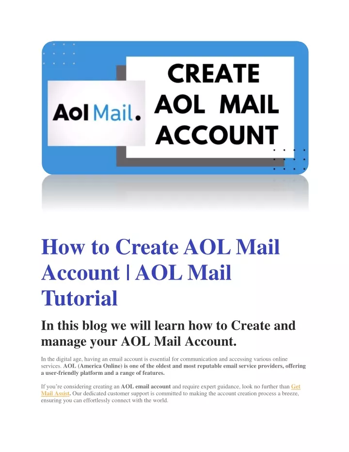 how to create aol mail account aol mail tutorial