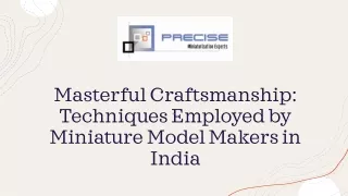 Miniature model makers in India