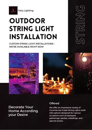 Top - Notch Outdoor String Light Installation Services  | Fairy Lighting