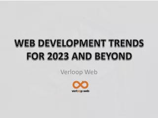 Web Development Trends for 2023 and Beyond