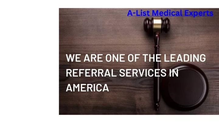 a list medical experts