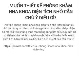 Thiết kế phòng khám nha khoa diện tích nhỏ