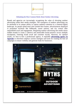 Debunking the Most Common Myths About Outdoor Advertising