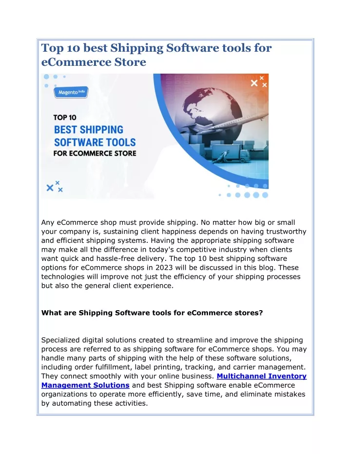 top 10 best shipping software tools for ecommerce