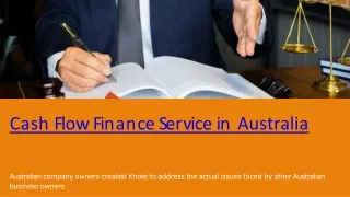 Cash Flow Finance Service in Australia