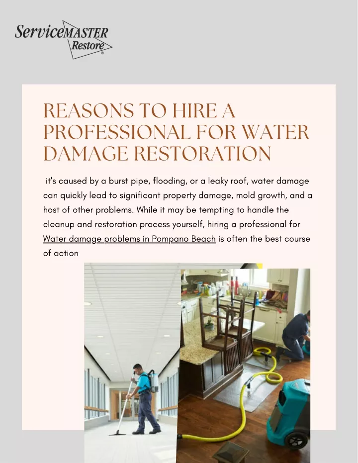reasons to hire a professional for water damage