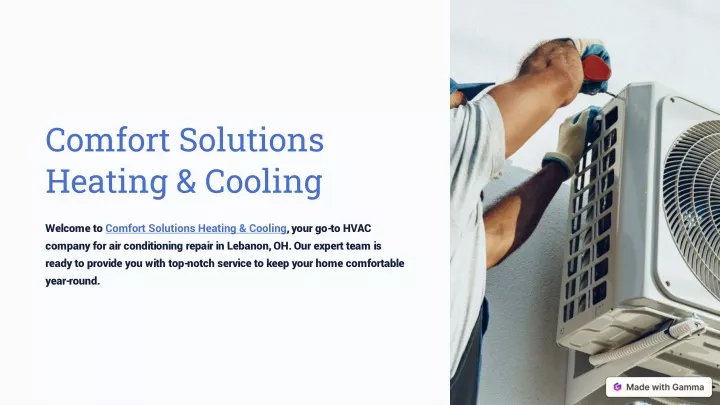 comfort solutions heating cooling