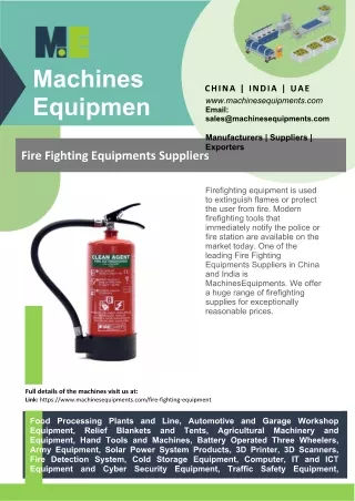 Fire Fighting Equipments Suppliers