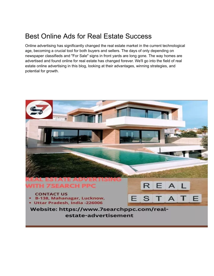 best online ads for real estate success
