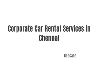 Corporate car rental services in Chennai